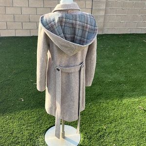 Made in USA vintage pinkish gray wool coat size M